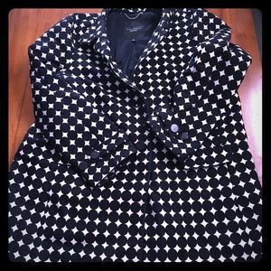Talbots Black/Creme Blazer size 16